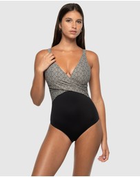 Nip Tuck Swim - Tintilating Tile Ava Wrap Over Multifit One Piece