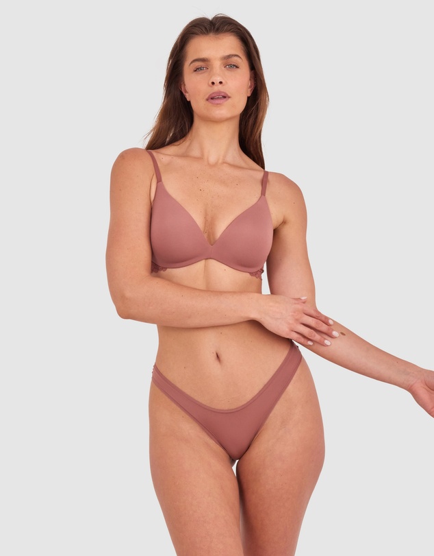 Bras N Things - NKD Push Up Wirefree Bra - Mocha