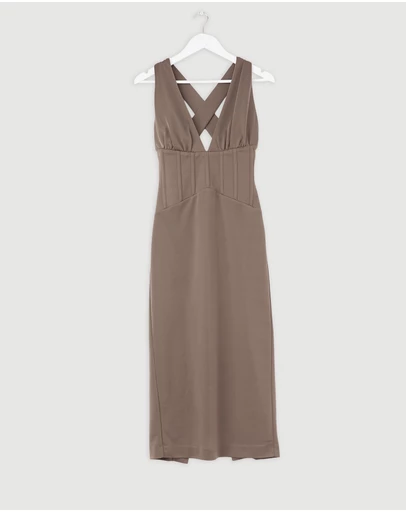 Revibe - Repaired Rebecca Vallance Mischa Midi Dress - AU 8