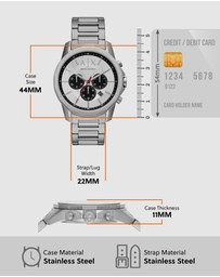Armani Exchange - Silver Tone Choronograph Watch