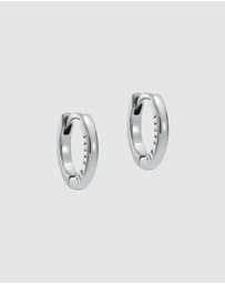 Ted Baker - Crislie Logo Hoop Earrings 12mm