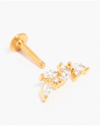 Lovisa - Gold Plated Titanium Cubic Zirconia Vine Crawler Flat Back Stud