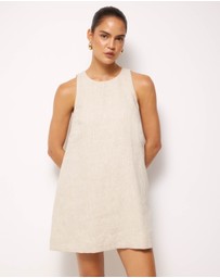 AERE - Lila Linen Shift Mini Dress