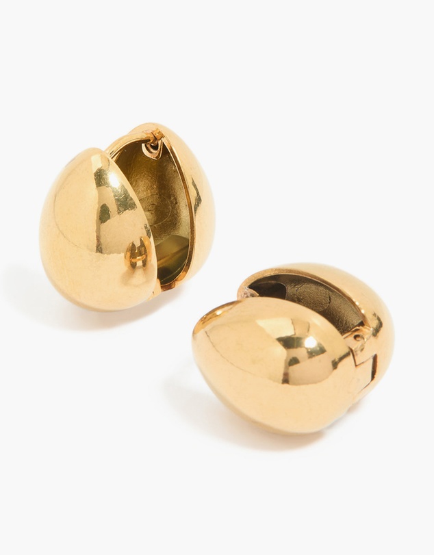 Lovisa - Waterproof Gold Plated Stainless Steel Chunky Pebble Huggie Earrings