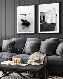 Olive et Oriel - Surf Check by Mario Stefanelli Art Print