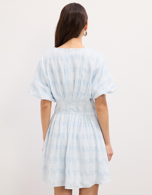 The Fated - Gallery Waisted Gingham Mini Dress