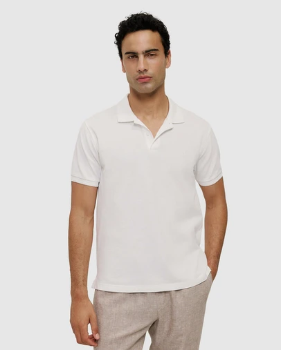 Trenery - Pique Monogram Short Sleeve Polo