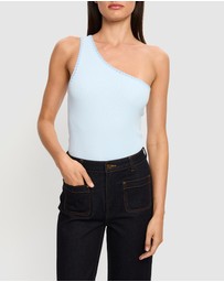 KIVARI - Tallulah One Shoulder Rib Tank