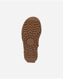 Ozwear Connection Uggs - Ugg Classic Platform Knit Logo Ultra Mini Boots (Water Resistant)(4cm)