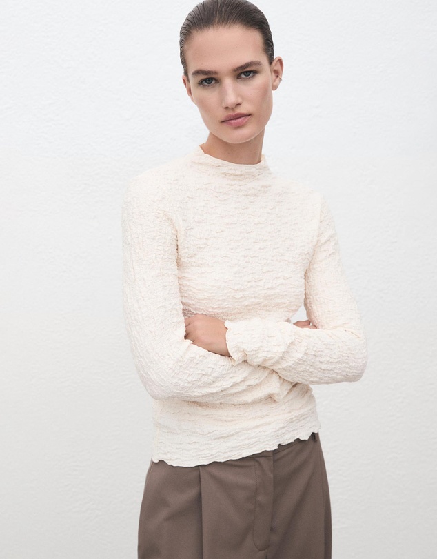 M.N.G - Textured Crepe Top