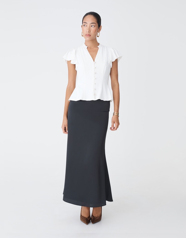 Forcast - Carissa Gathered Sleeve Top