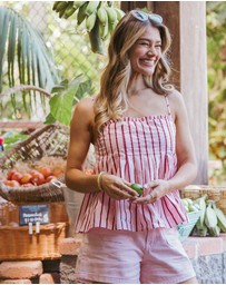 Petal & Pup - Dulce Top - Pink Stripe