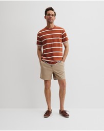 Country Road - Australian Cotton Cr Logo Stripe T-shirt