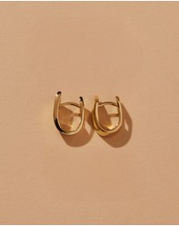 Najo - Versailles Yellow Gold Huggie Earrings