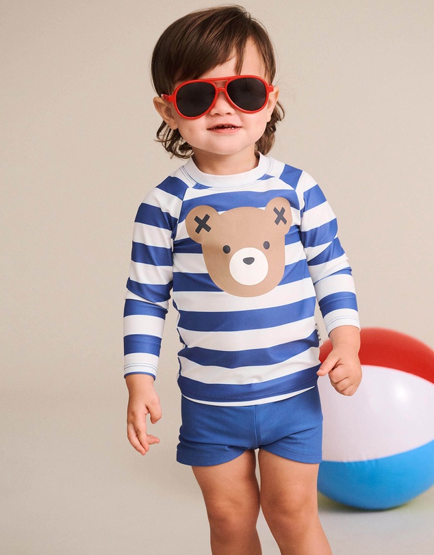 Huxbaby - Stripe Huxbear Two-Piece Swim Set - Babies-Kids