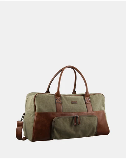 Pierre Cardin - Pierre Cardin Canvas Overnight Bag with Front Pocket
