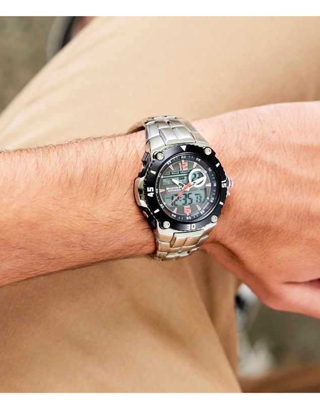 Maxum - Maverick Stainless Steel Ana Digi Watch