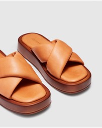 Just Because - Santina Leather Flatform Sandals