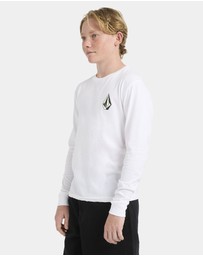 Volcom - Boys 8 to 16 Iconic Stone Long Sleeve T-Shirt