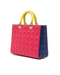 Pre-Loved by Azura Reborn - Pre-Loved Large Tricolor Lambskin Cannage Lady Dior