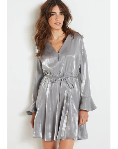 NEXT - Long Flutter Sleeve Mini Dress