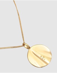 Elli Jewelry - Necklace Layer Platelet Pendant Waves Design in 925 Sterling Silver Gold Plated