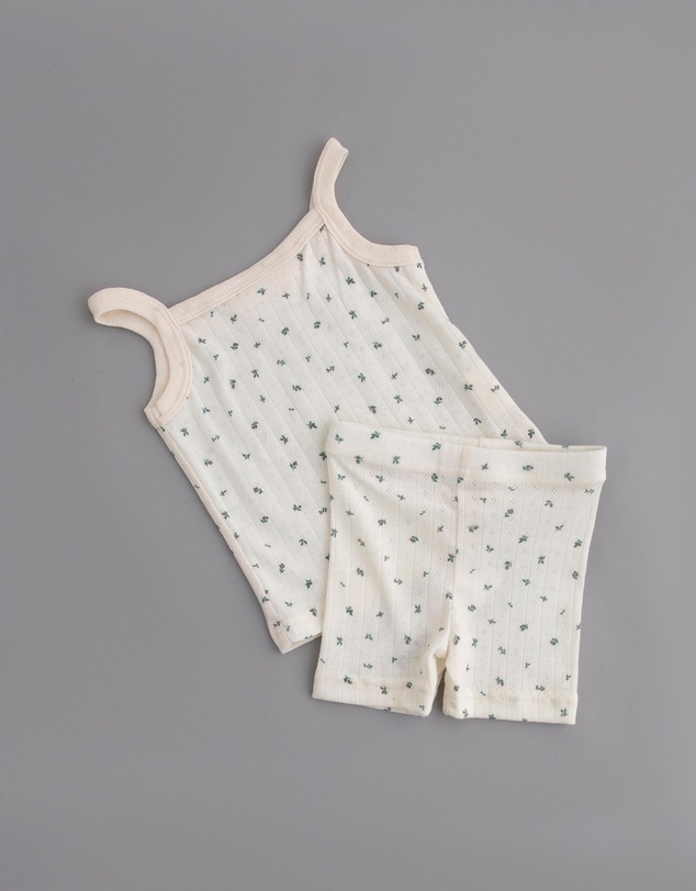 Tiny Trove - Vivi Cotton Rib Pointelle Set - Babies