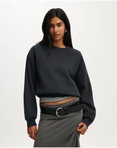 Cotton On - Boxy Crew Neck Sweatshirt