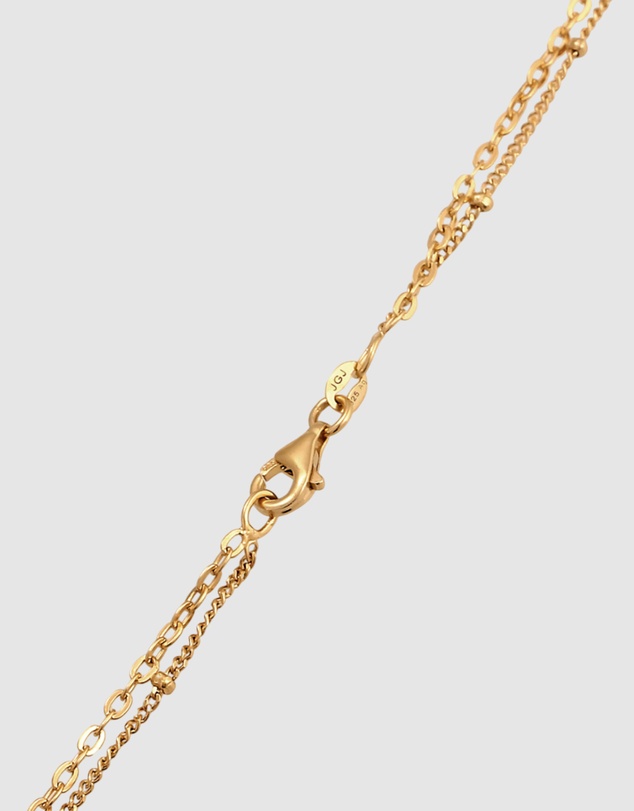 Elli Jewelry - Necklace Women Layer Star White Crystals 925 Sterling Silver Gold Plated