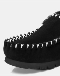 EVERAU - Australian Shepherd Ugg Popo Moccasins Cow Suede Upper Moccasins