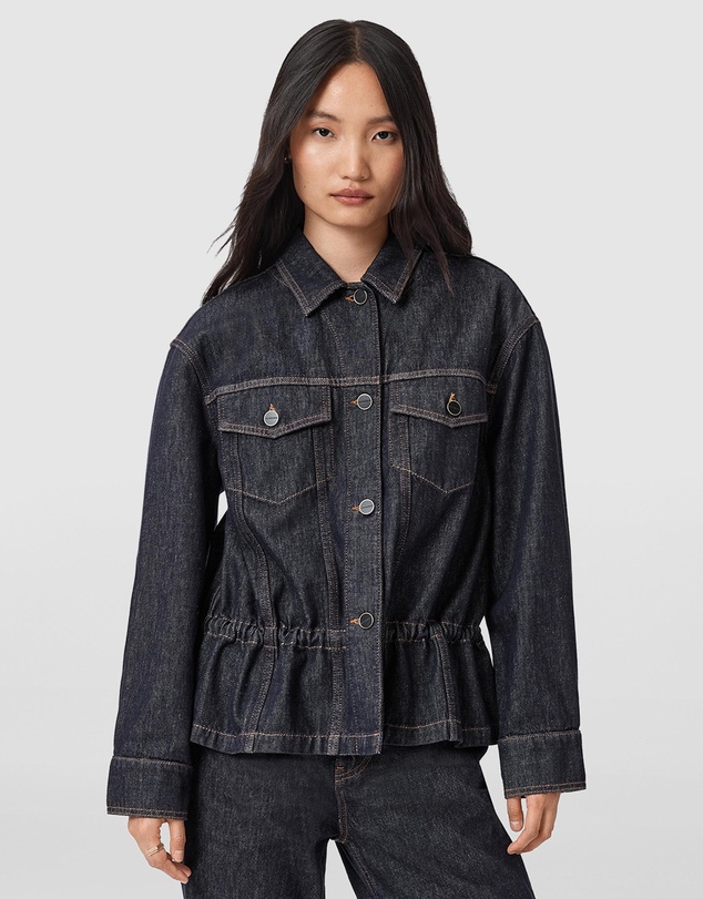 AllSaints - Denby Peplum Trucker Jacket