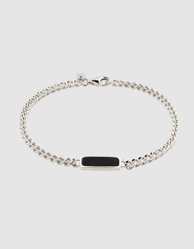 Kuzzoi - ICONIC EXCLUSIVE - Curb Chain Bracelet with Enamel Detail in 925 Sterling Silver