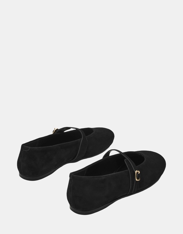 Steve Madden - Rejoice Black Suede Flats