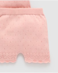 Purebaby - Scalloped Knit Set -Kids-Babies