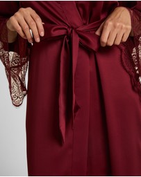 Hunkemoller - Long Satin Lace Kimono