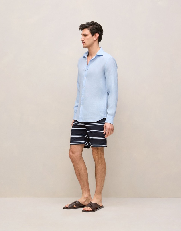 Trenery - Double Stripe Swim Short in Navy