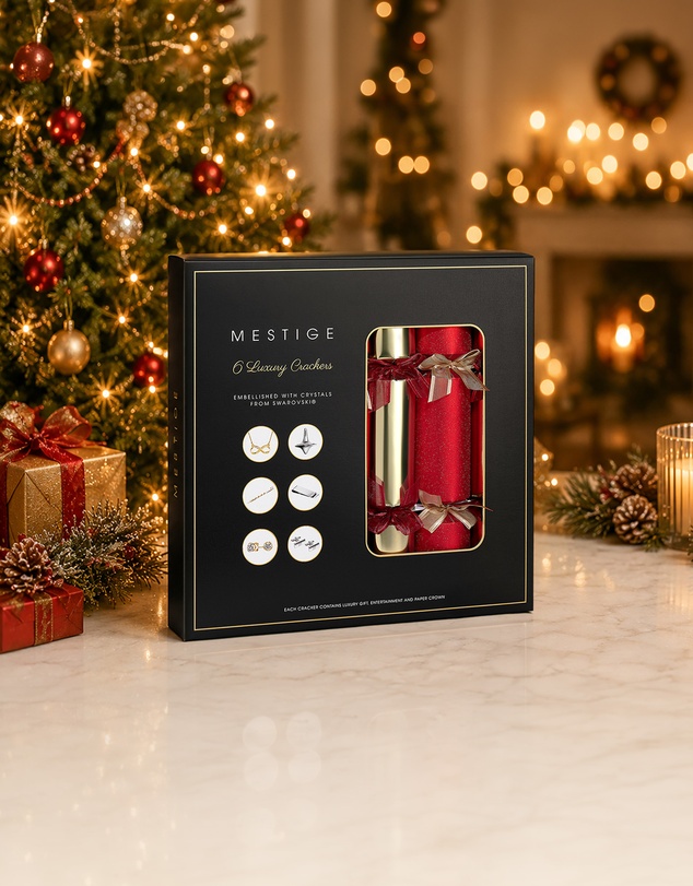 Mestige - Sustainable Christmas Crackers – Gifts Embellished with crystals by Swarovski® - Red & Gold