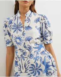 Atmos&Here - Bailey Button Front Mini Dress