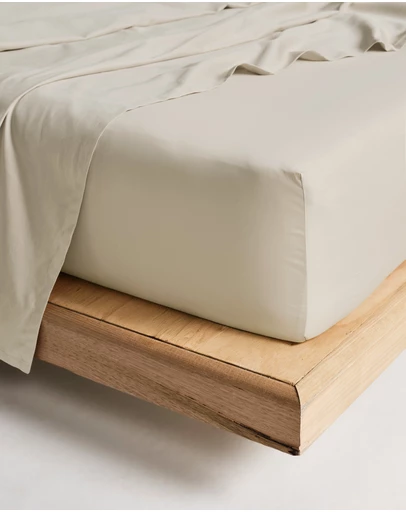 Linen House - Augusta 500TC Cotton Sateen Fitted Sheet 50cm