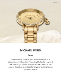 Michael Kors - Pyper Gold Tone Analogue Watch