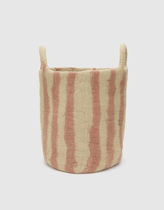 Phile - Toy Basket in Pink Stripe - Large