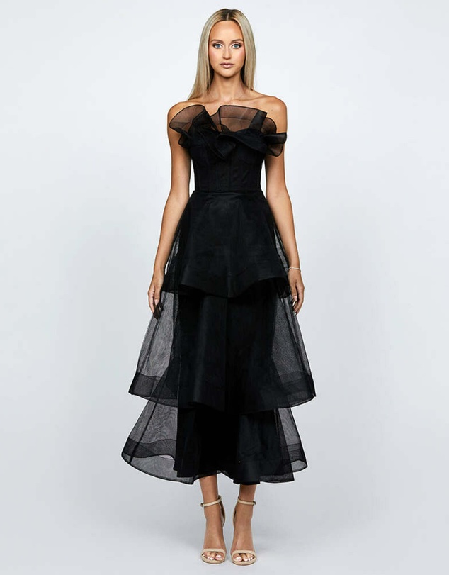 Bariano - Kascade Tiered Ruffle Midaxi