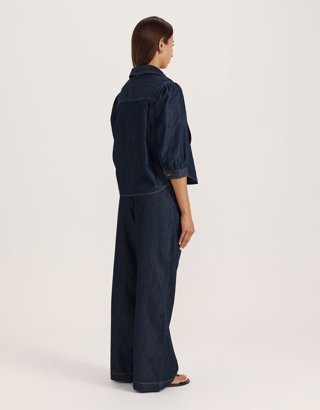 SABA - Bridie Puff Sleeve Denim Shirt
