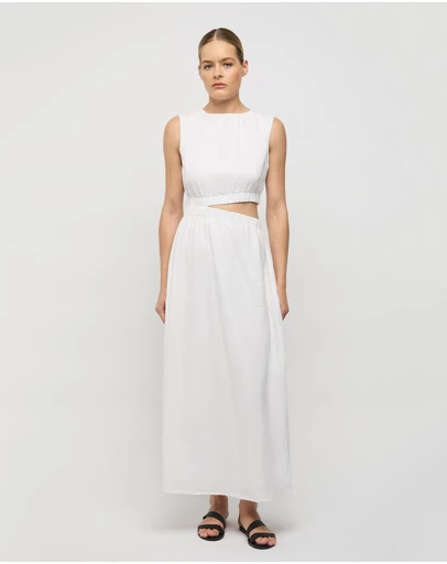 FRIEND of AUDREY - Camile Linen Cut-out Dress
