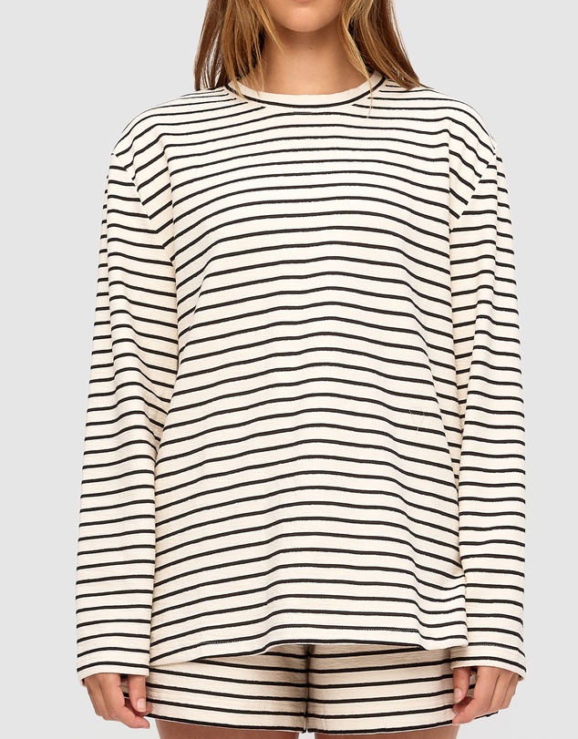 Zulu & Zephyr - Stripe Jersey Long Sleeve Top