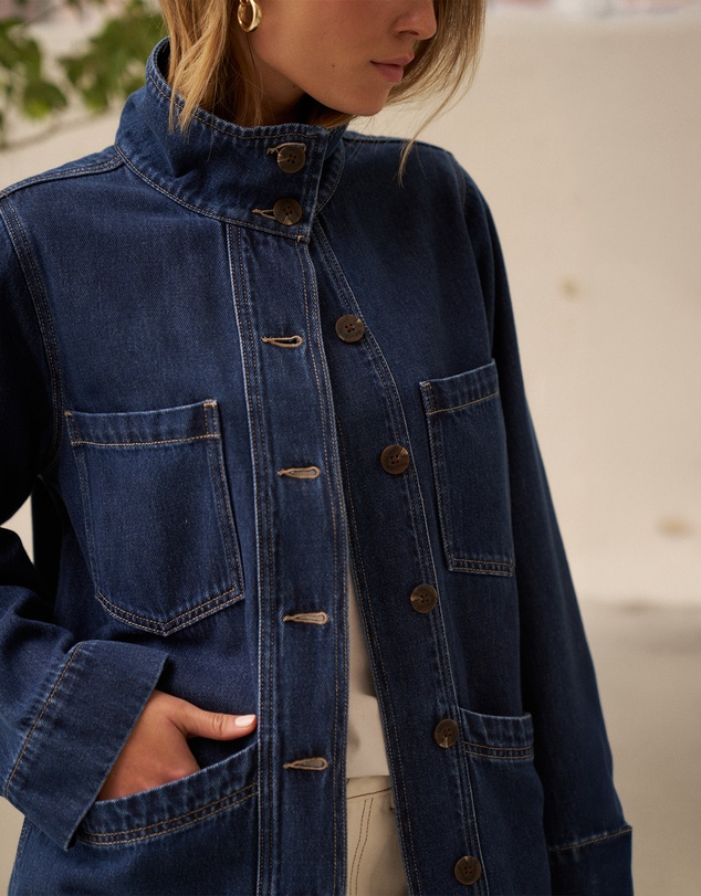 Ceres Life - Tilda Funnel Neck Shacket