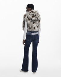 Desigual - Denim Faux Fur Vest