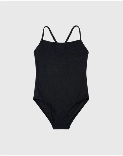 Aqua Blu Kids - Stepping Stones Black Active One Piece - Teens