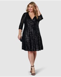Pink Dusk by Curve Project - Are You Jelly Sequin Dress