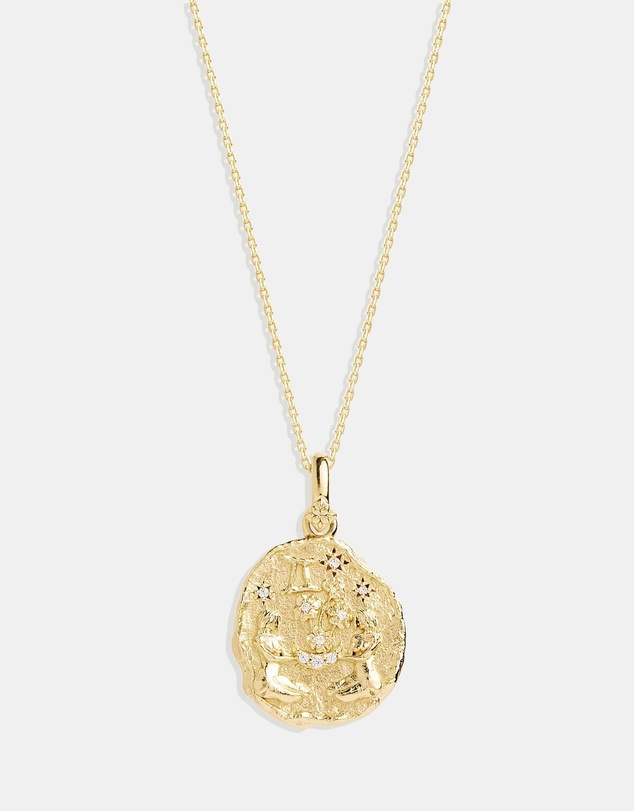 By Charlotte - She Is Gemini Zodiac Necklace